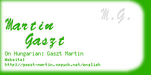 martin gaszt business card